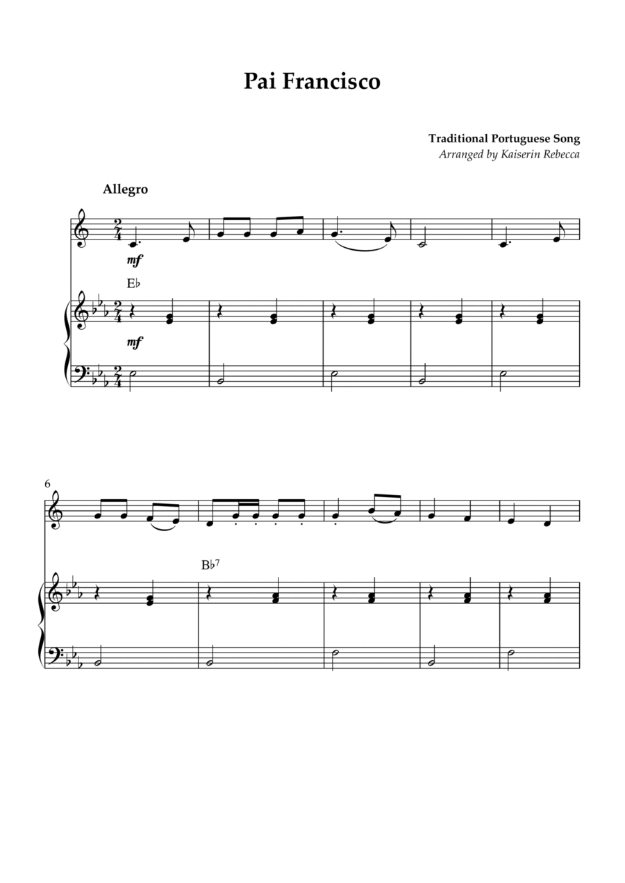 Pai Francisco Alto Saxophone scores gallery preview page 1