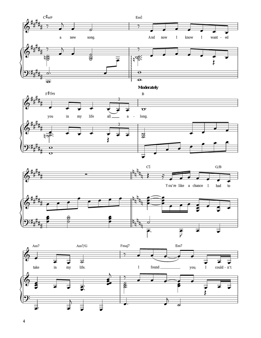 Something New In My Life Piano, Vocal, Guitar scores gallery preview page 4