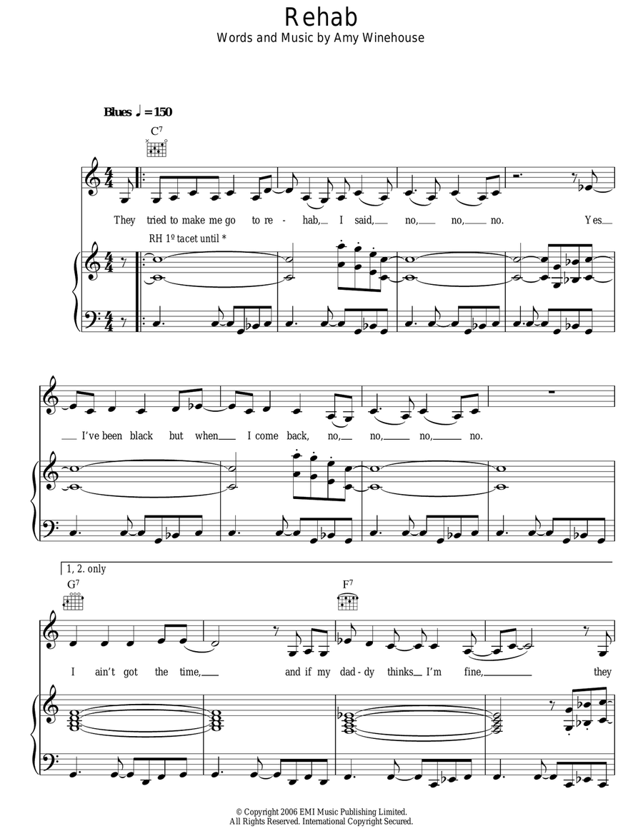 Rehab Acoustic Guitar scores gallery preview page 1