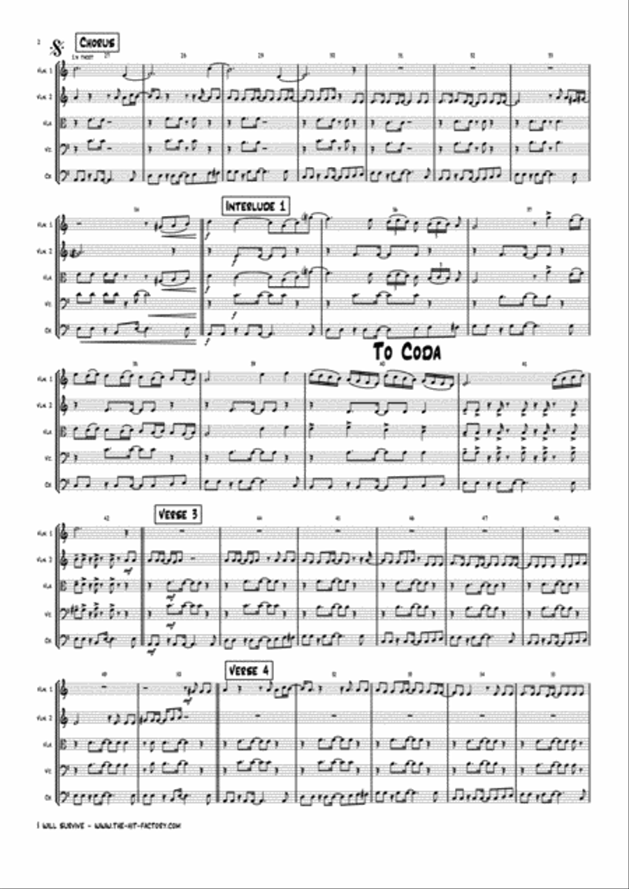 I Will Survive String Orchestra scores gallery preview page 3