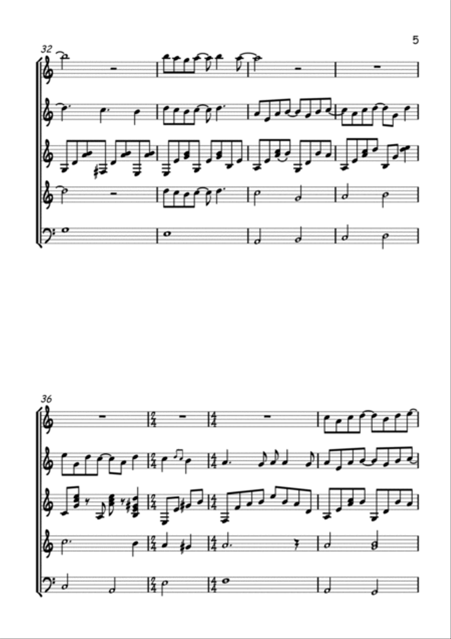 Classical Gas Guitar Ensemble scores gallery preview page 5