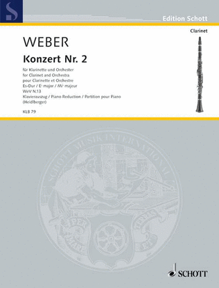 Book cover for Clarinet Concerto No. 2 Eflat major