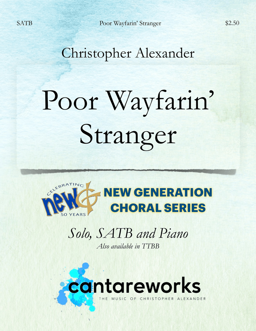 Poor Wayfarin' Stranger (SATB) 4-Part scores gallery preview page 1