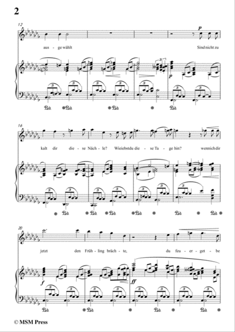Richard Strauss-Die Georgine in a flat minor,for Voice and Piano Voice Solo scores gallery preview page 4