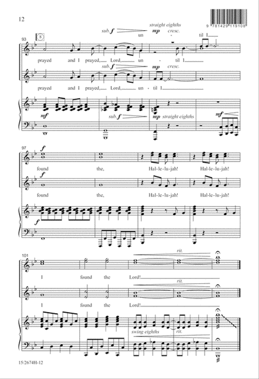 Until I Found the Lord Until I Found the Lord SSA scores gallery preview page 12
