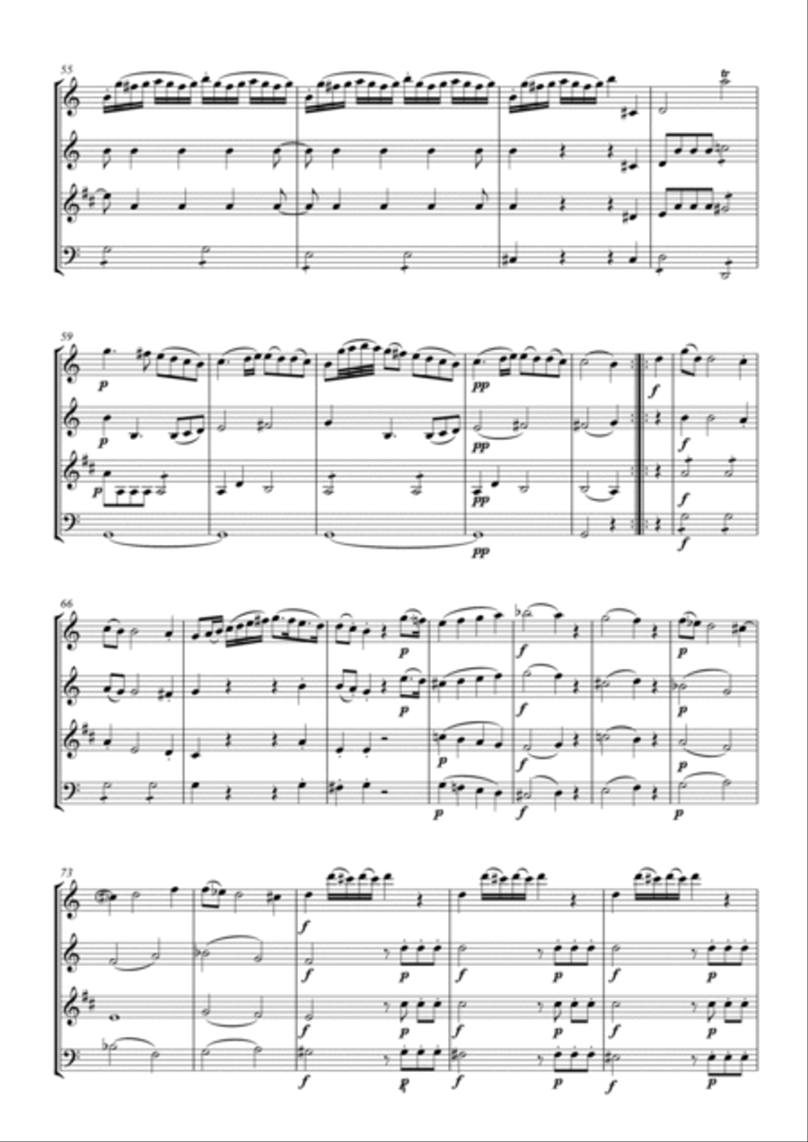 Vanhal Quartet in C arr.Woodwind Quartet Woodwind Quartet scores gallery preview page 4