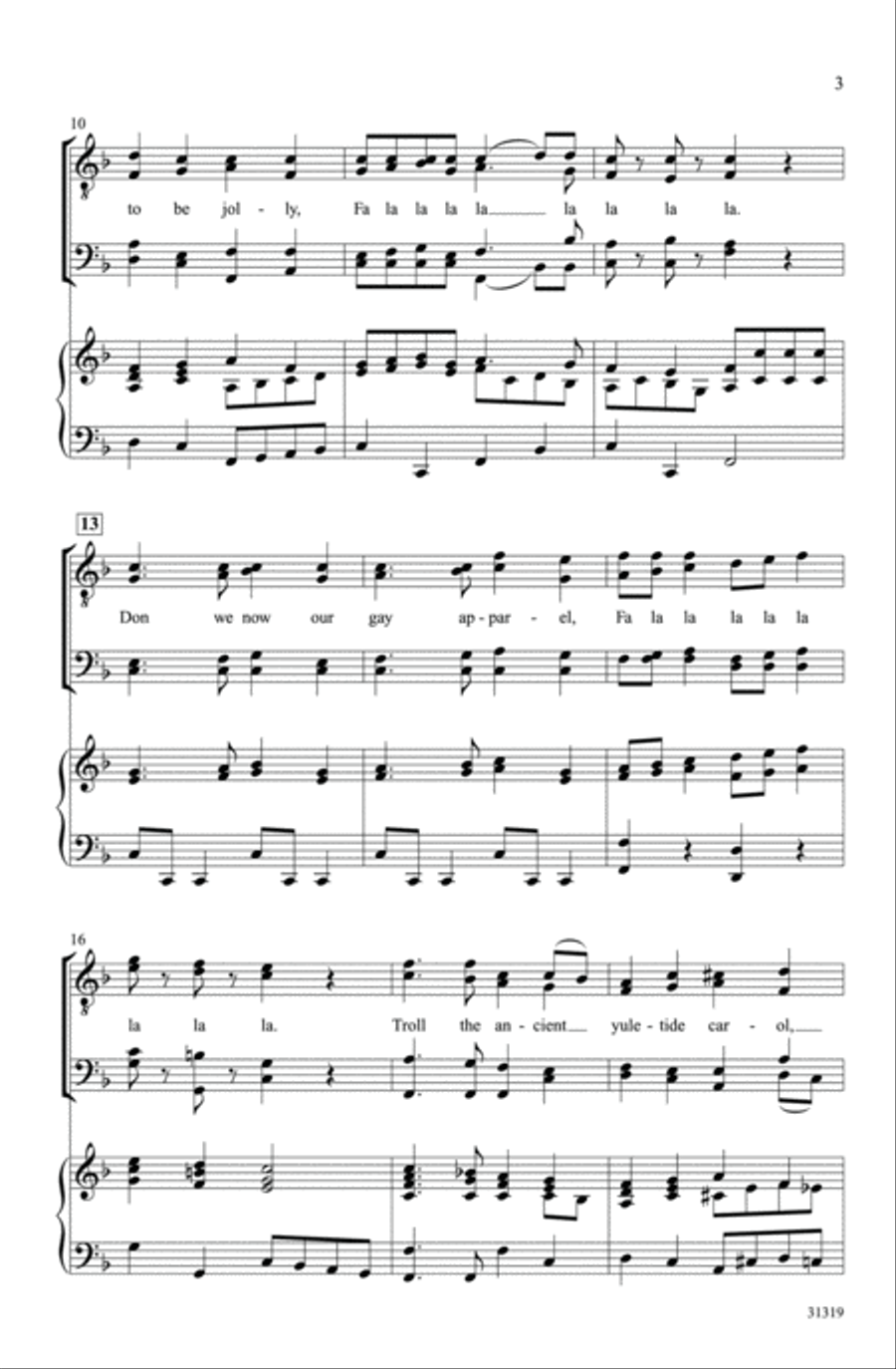 Various Themes on Fa-La-La Men's Choir scores gallery preview page 3