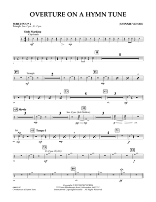Overture on a Hymn Tune - Percussion 2