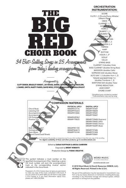 The Big Red Choir Book - Choral Book