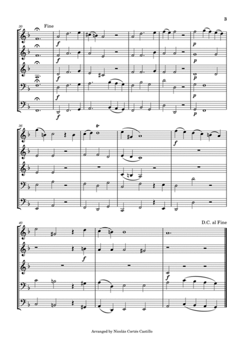 Handel - Lascia ch'io pianga - Brass Quintet image number null