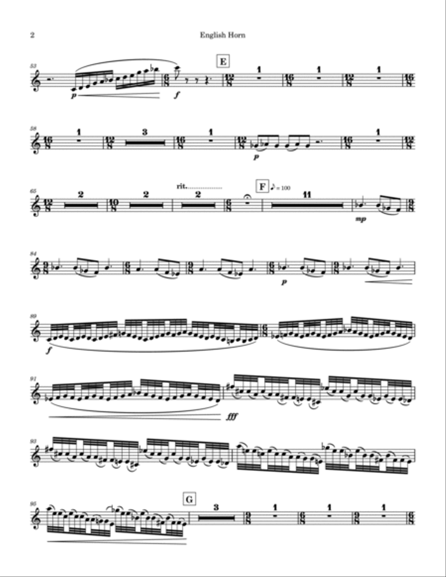 The Butterfly Chaser: English Horn Concert Band scores gallery preview page 2