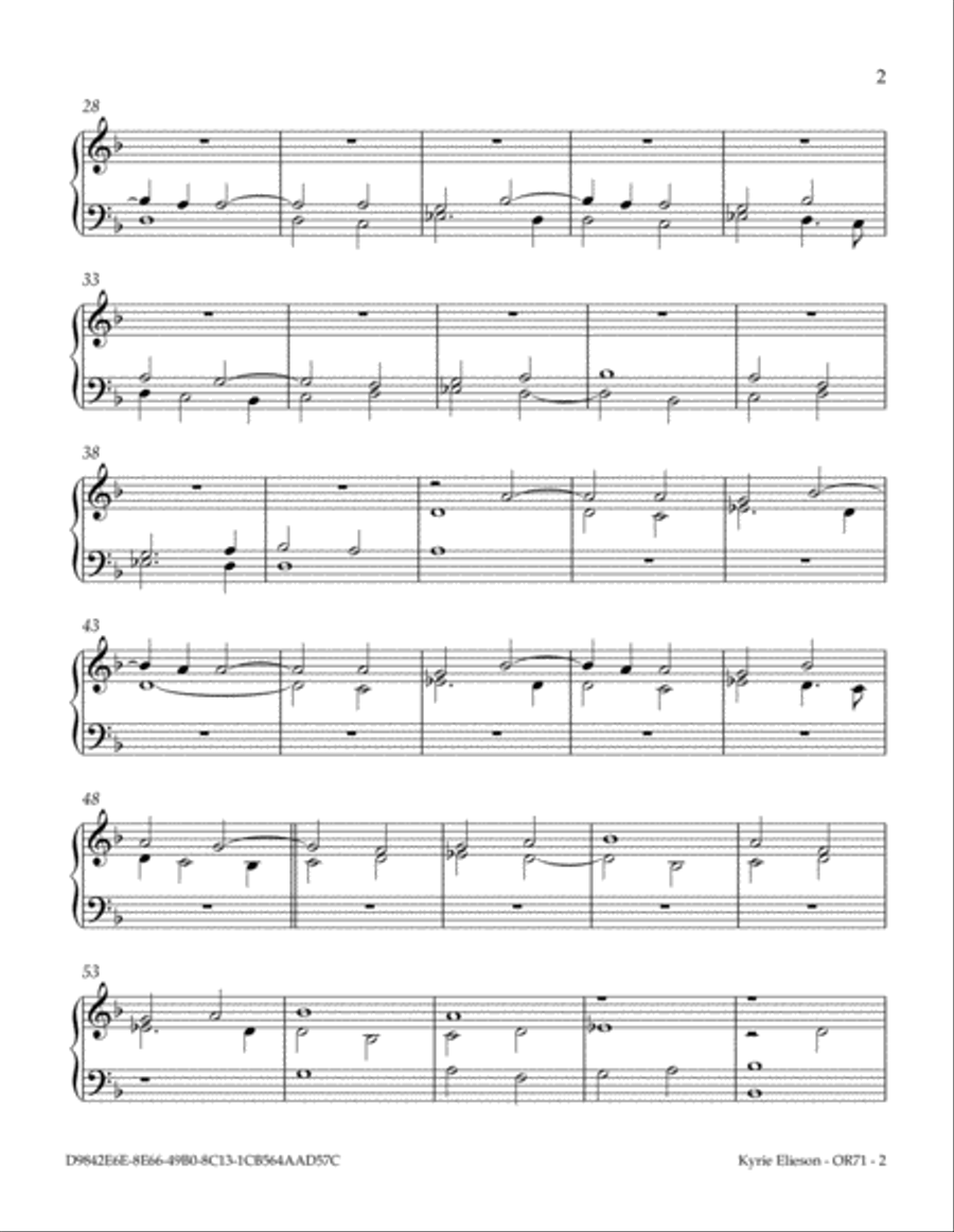 Kyrie Elieson from Missa De Beata Virgine Organ Solo scores gallery preview page 3