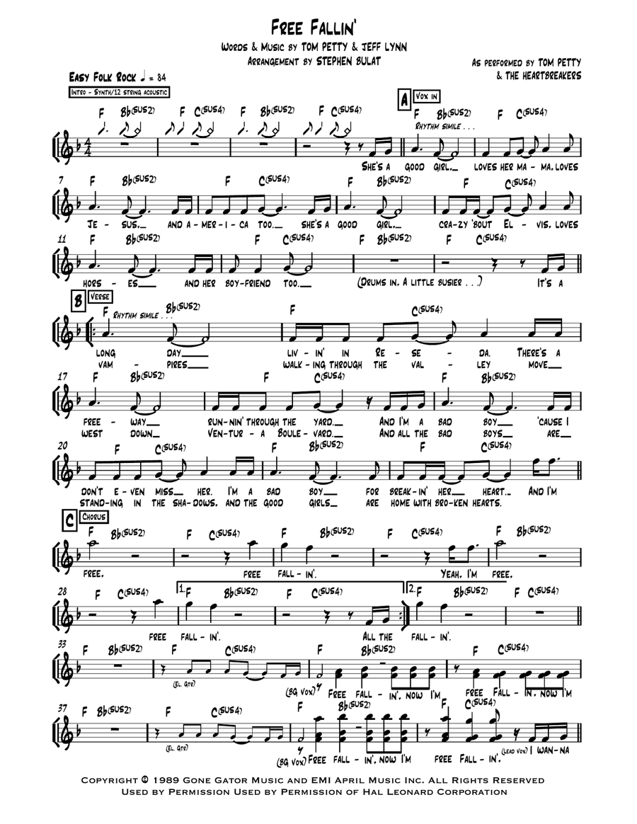 Free Fallin' Small Ensemble scores gallery preview page 2