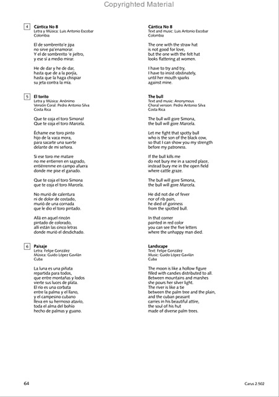 Makumbebe II. Latin American Choral Repertoire. Carmina mundi. Music + CD Choir scores gallery preview page 64