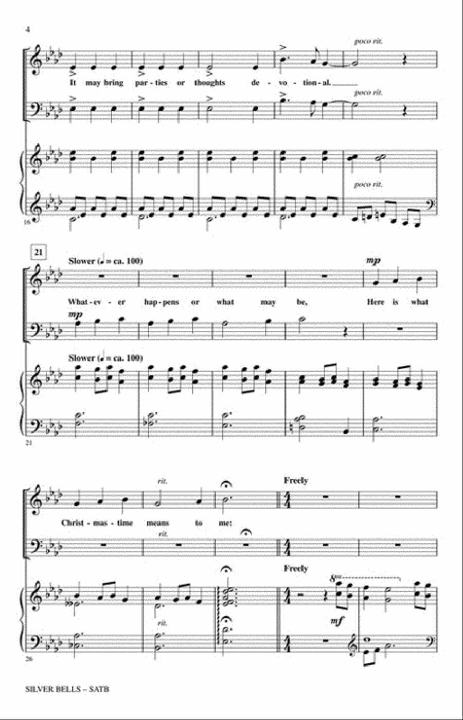 Silver Bells 4-Part scores gallery preview page 3