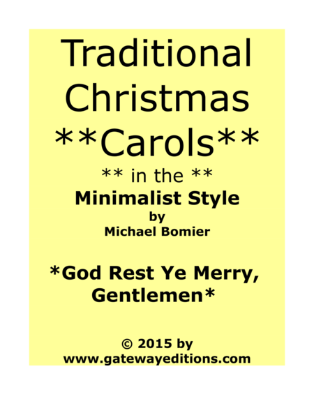 God Rest Ye Merry, Gentlemen from Traditional Christmas Carols in Minimalist Style image number null