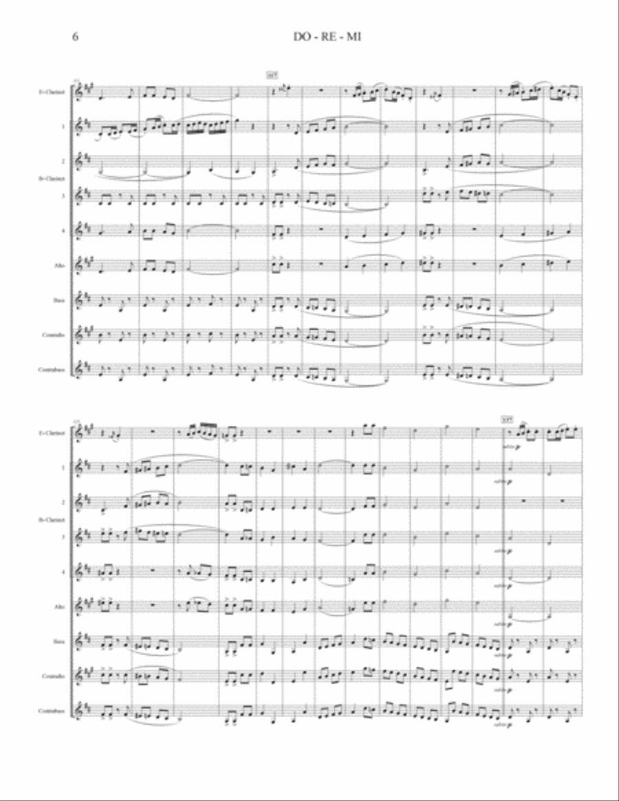 Do-Re-Mi Clarinet Choir scores gallery preview page 6