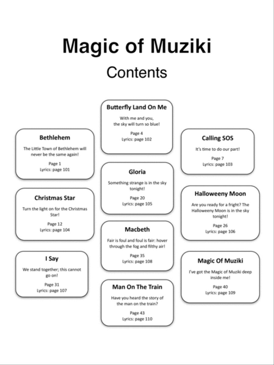 Magic of Muziki - Vocal Scores - For Youth Choirs - By Tim Webster Children's Choir scores gallery preview page 6