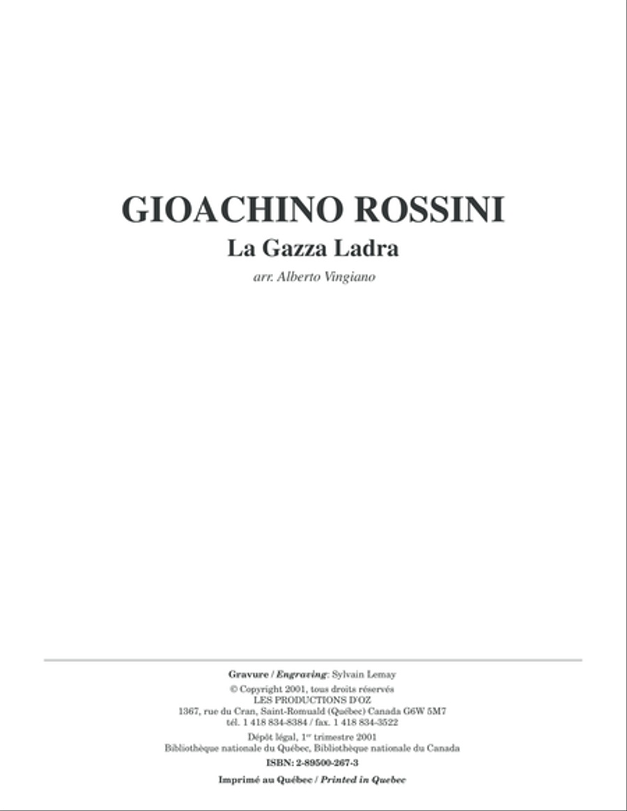 La Gazza Ladra La Gazza Ladra Flute scores gallery preview page 1