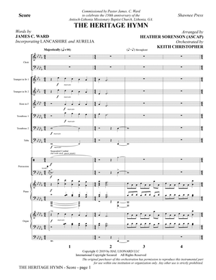 Book cover for The Heritage Hymn (arr. Heather Sorenson) - Full Score