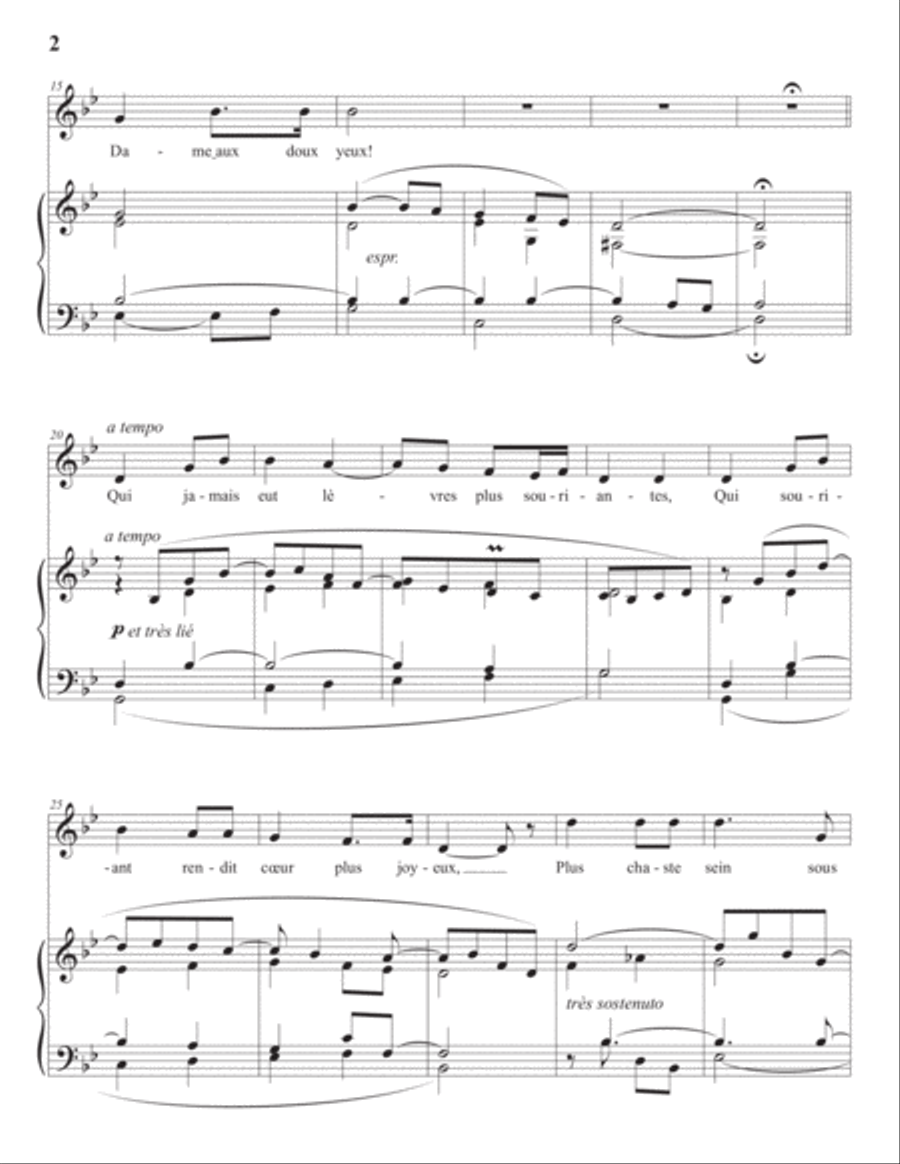 D'INDY: Madrigal (transposed to G minor) Choir scores gallery preview page 3