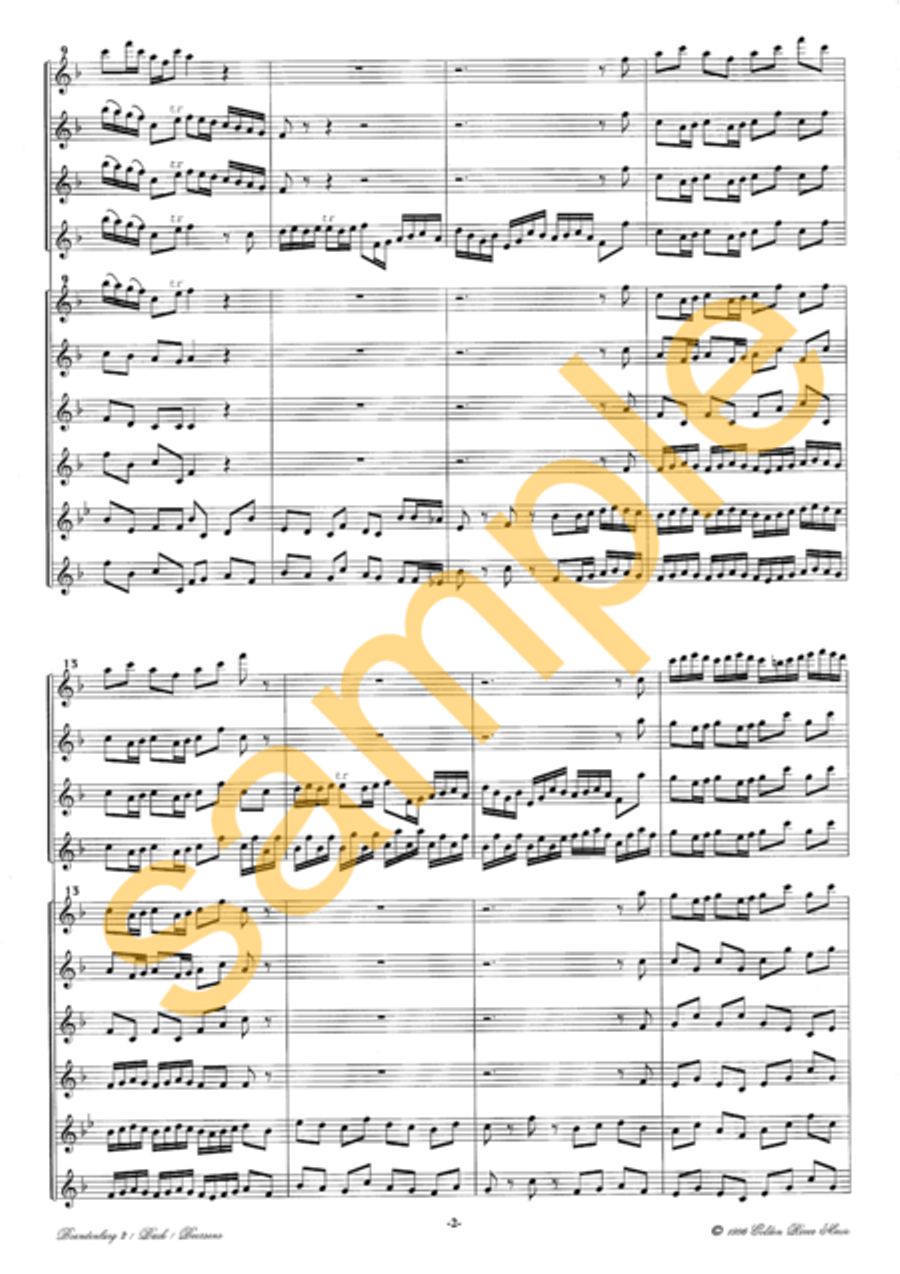 2nd Brandenburg Concerto 2nd Brandenburg Concerto Flute Choir scores gallery preview page 6