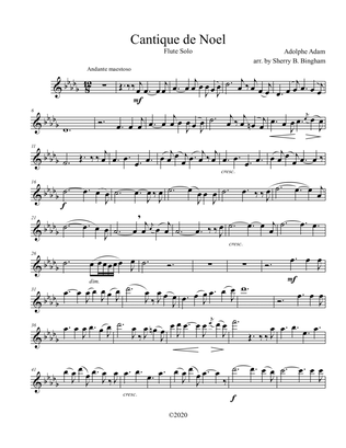 Cantique de Noel (O Holy Night) - for flute solo