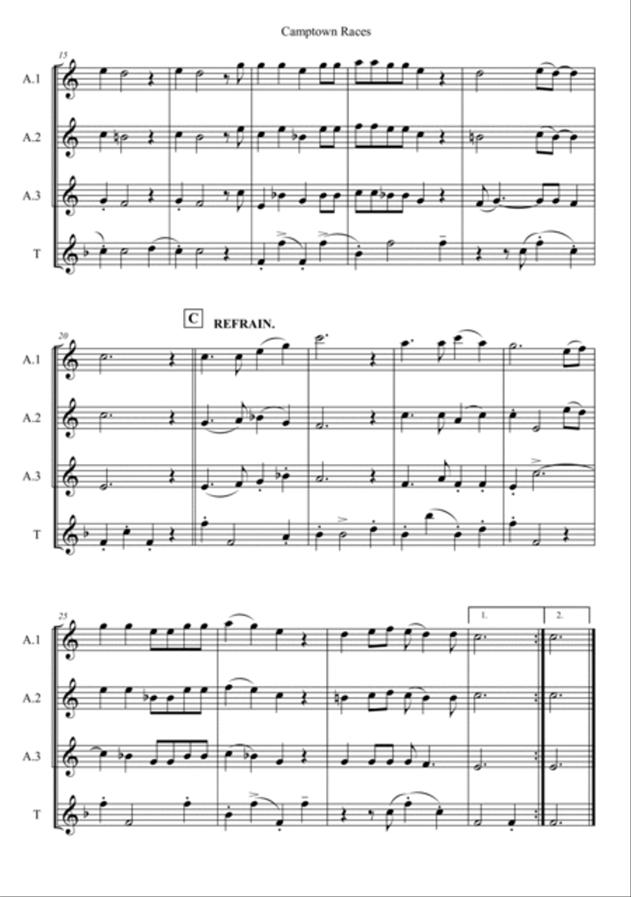 Camptown Races Camptown Races Woodwind Duet scores gallery preview page 2