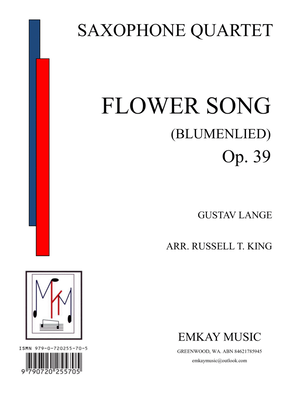 Book cover for FLOWER SONG op. 39 – SAXOPHONE QUARTET