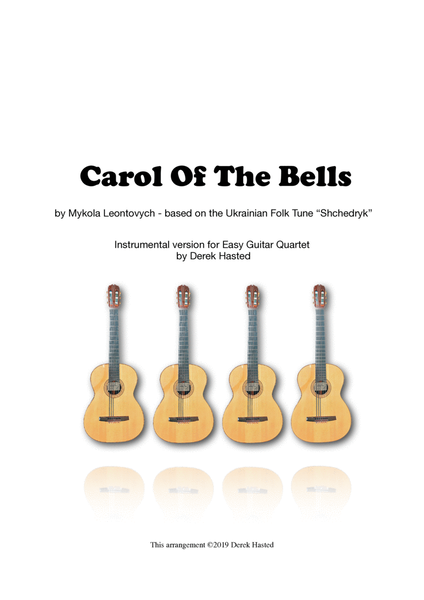 Carol Of The Bells - Instrumental for 4 guitars/large ensemble image number null