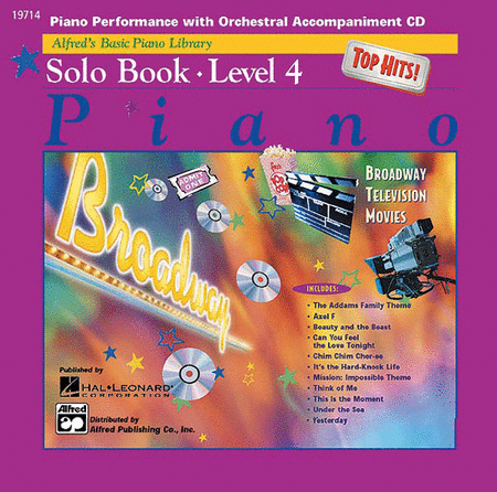 Alfred's Basic Piano Library Top Hits! Solo Book CD, Book 4