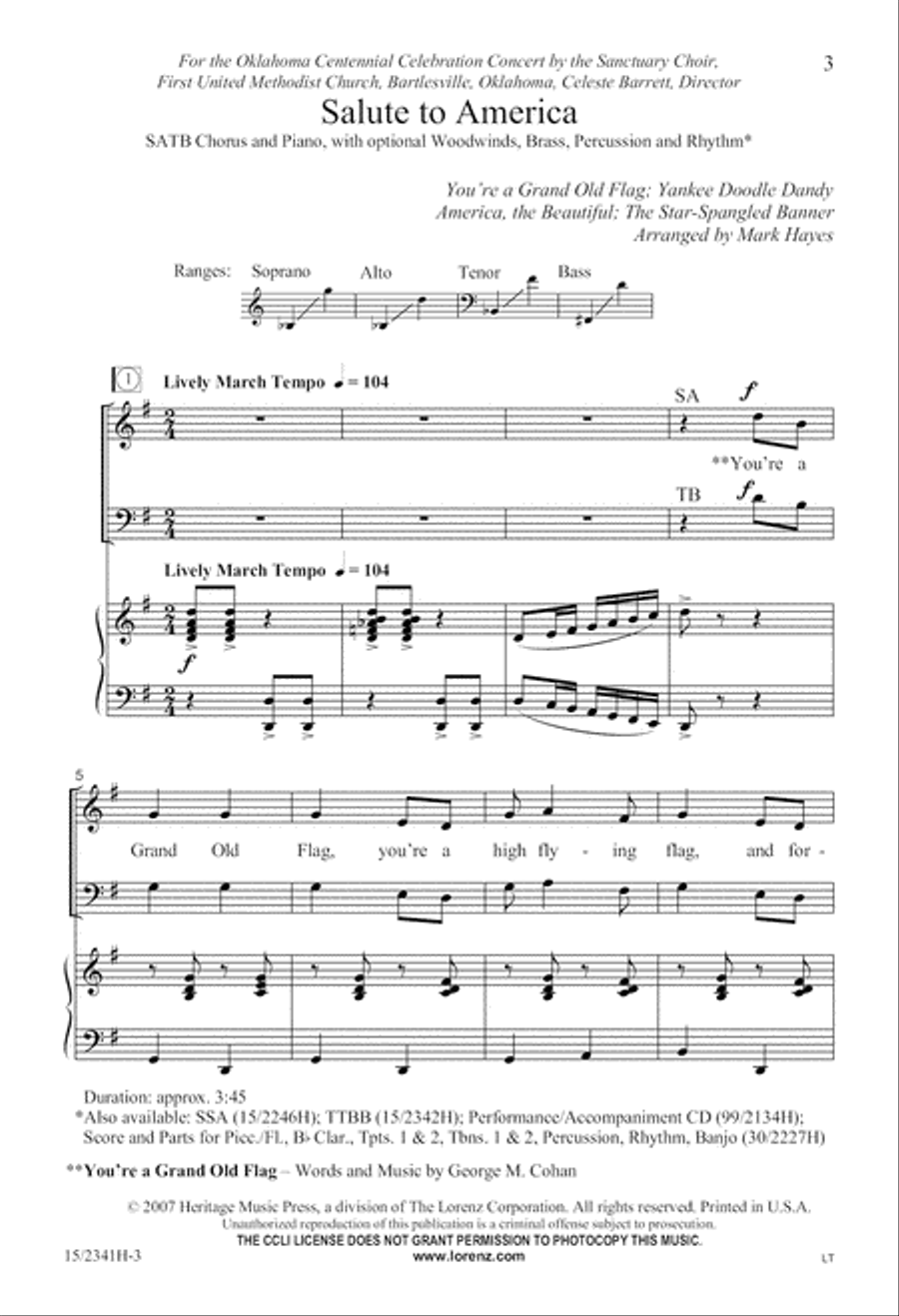 Salute to America 4-Part scores gallery preview page 4