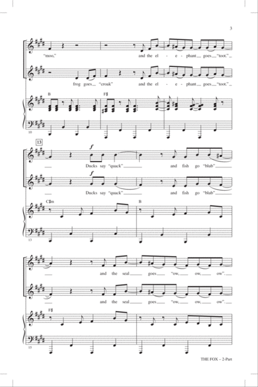 The Fox (What Does The Fox Say?) (arr. Mark Brymer) 2-Part scores gallery preview page 2