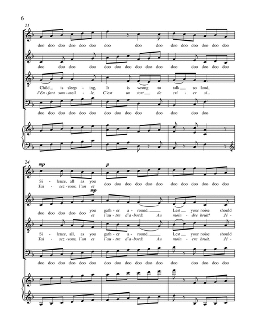 Carols of the Nativity: 2. Bring a Torch, Jeannette, Isabella (Un Flambeau) 4-Part scores gallery preview page 5