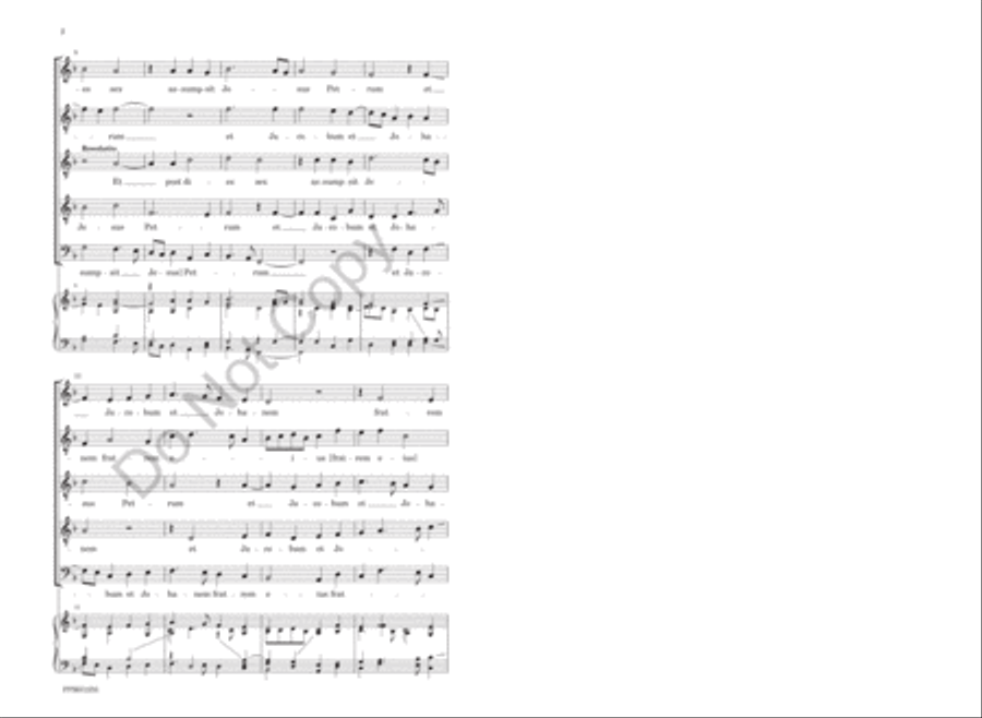 Et post dies sex assumpsit Jesus A Cappella scores gallery preview page 7