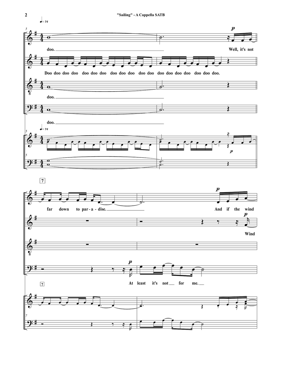 Sailing Sailing 4-Part scores gallery preview page 2
