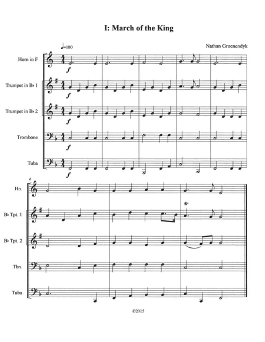 Five Pieces for Brass Quintet Brass Quintet scores gallery preview page 3