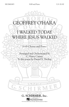Book cover for I Walked Today Where Jesus Walked