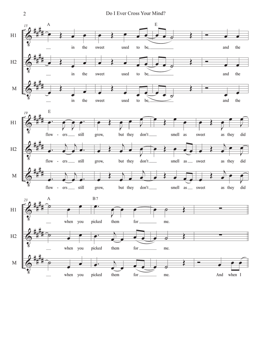Do I Ever Cross Your Mind Piano scores gallery preview page 2