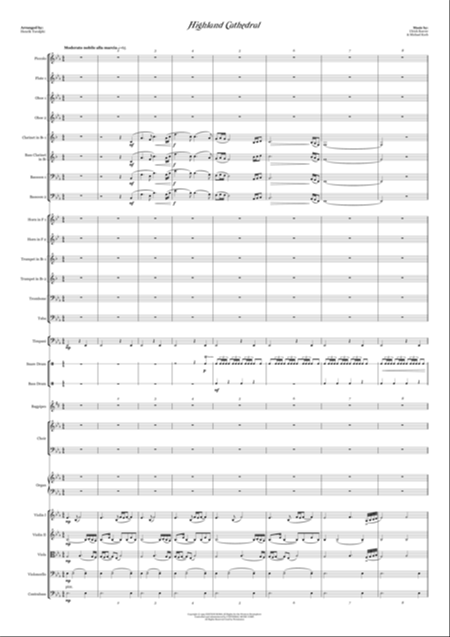 Highland Cathedral Full Orchestra scores gallery preview page 3