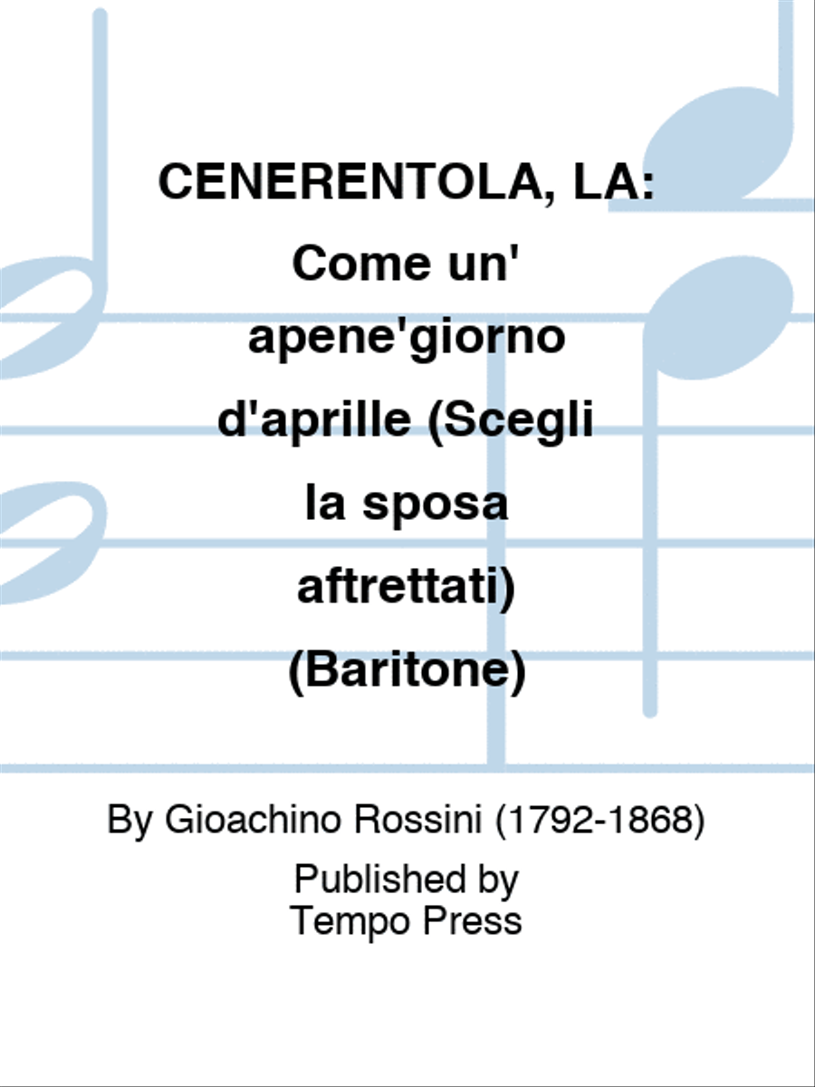 CENERENTOLA, LA: Come un' apene'giorno d'aprille (Scegli la sposa aftrettati) (Baritone) Baritone Horn scores gallery preview page 1