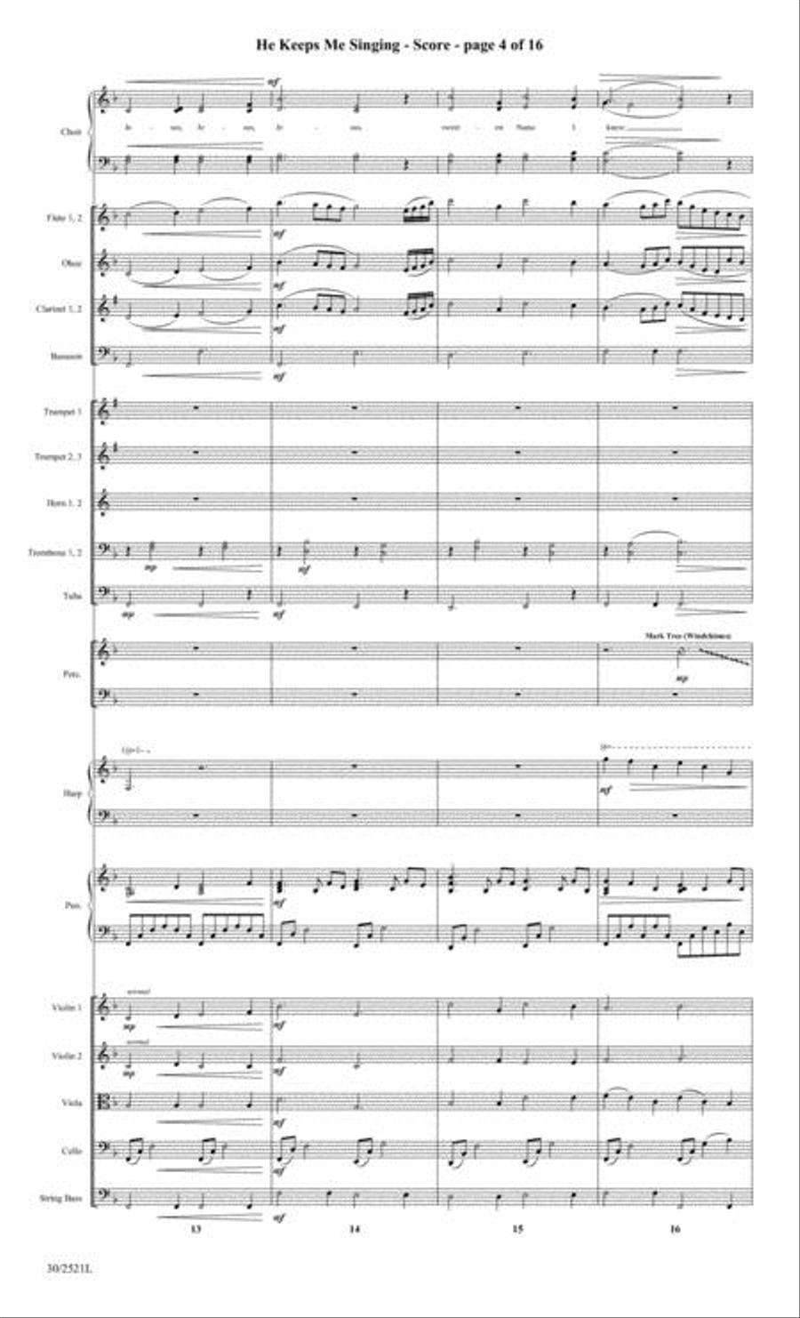 He Keeps Me Singing - Orchestral Score and Parts Choir scores gallery preview page 5