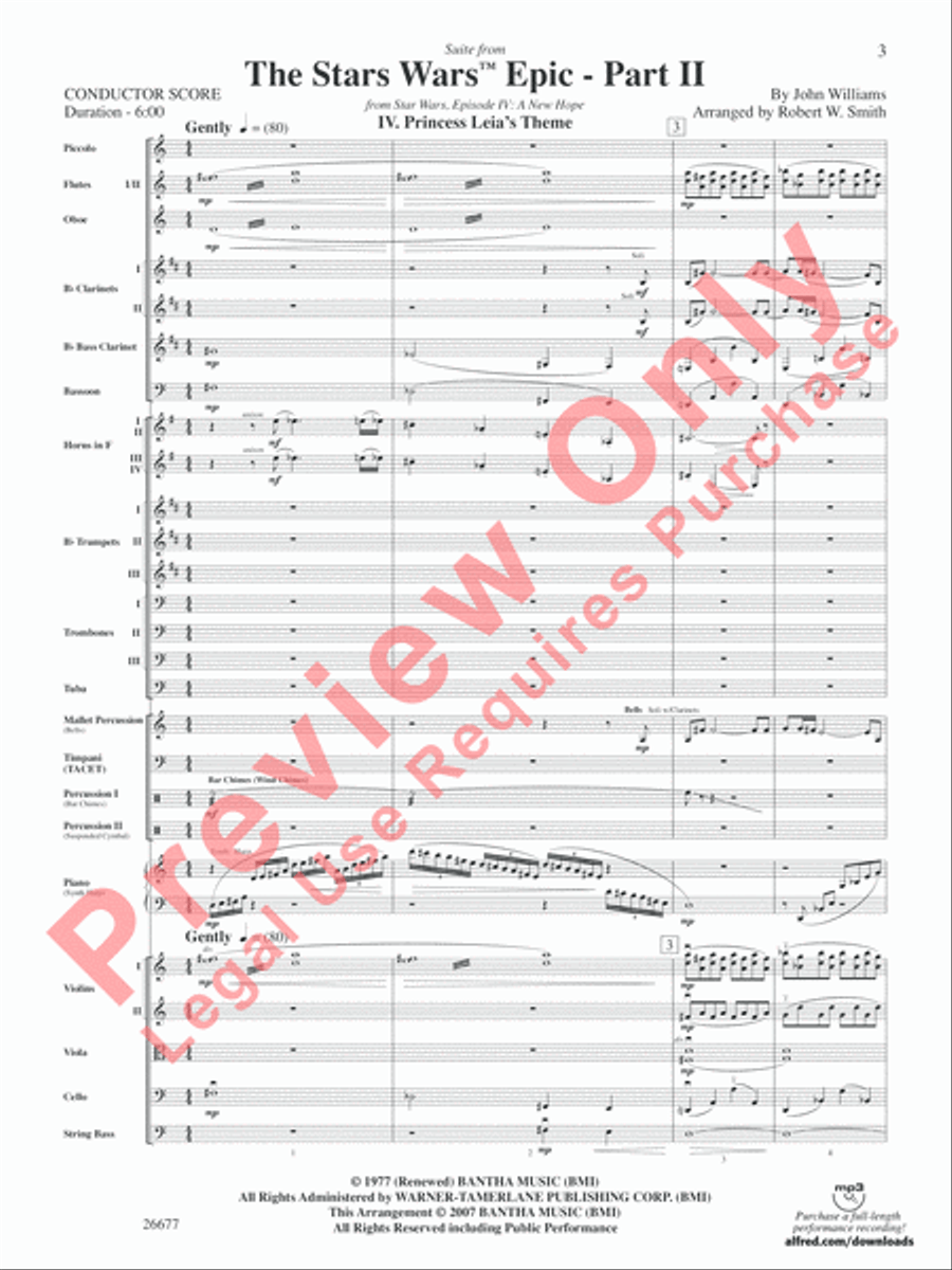 Star Wars Epic -- Part II, Suite from the Full Orchestra scores gallery preview page 4