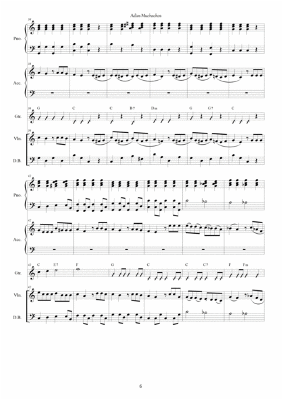 Adios Muchachos Small Ensemble scores gallery preview page 6