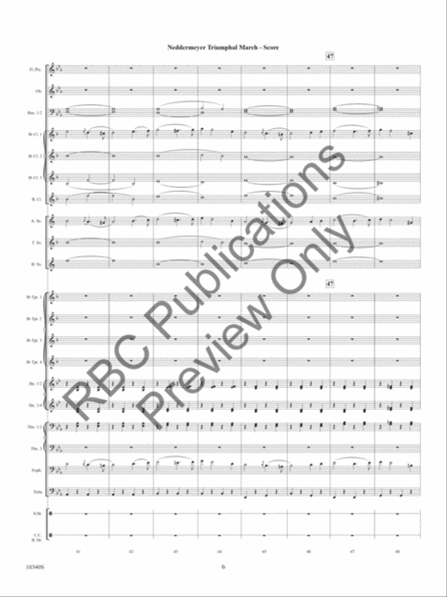 Neddermeyer Triumphal March (Score) Concert Band scores gallery preview page 9