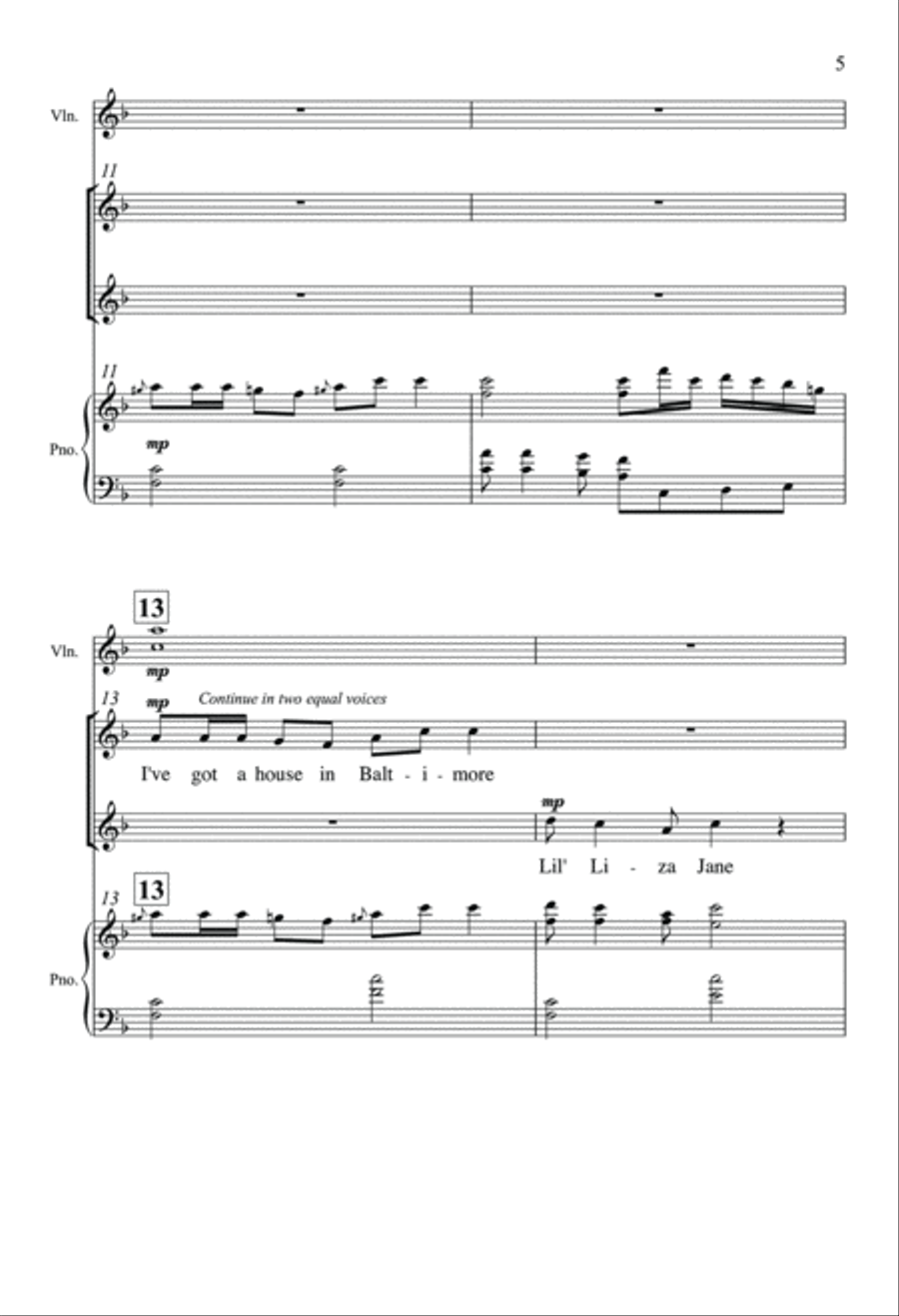 Lil' Liza Jane SSA scores gallery preview page 4