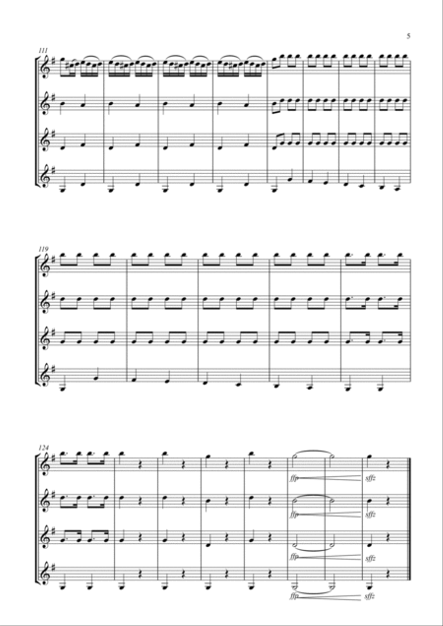 Can-Can Woodwind Quartet scores gallery preview page 5