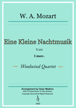 Eine Kleine Nachtmusik (1 mov.) - Woodwind Quartet (Full Score) - Score Only