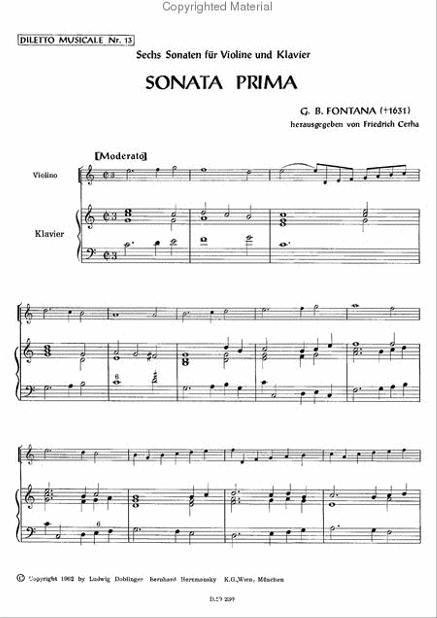 6 Sonaten, Sonata prima in C + Sonata seconda in D School and Community scores gallery preview page 2