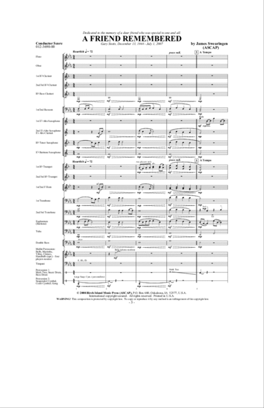 A Friend Remembered Concert Band scores gallery preview page 2